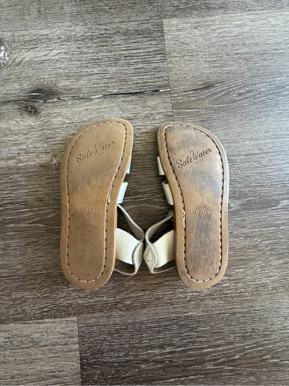 Salt Water Sandals by Hoy Kids White Cream Strappy Sandals